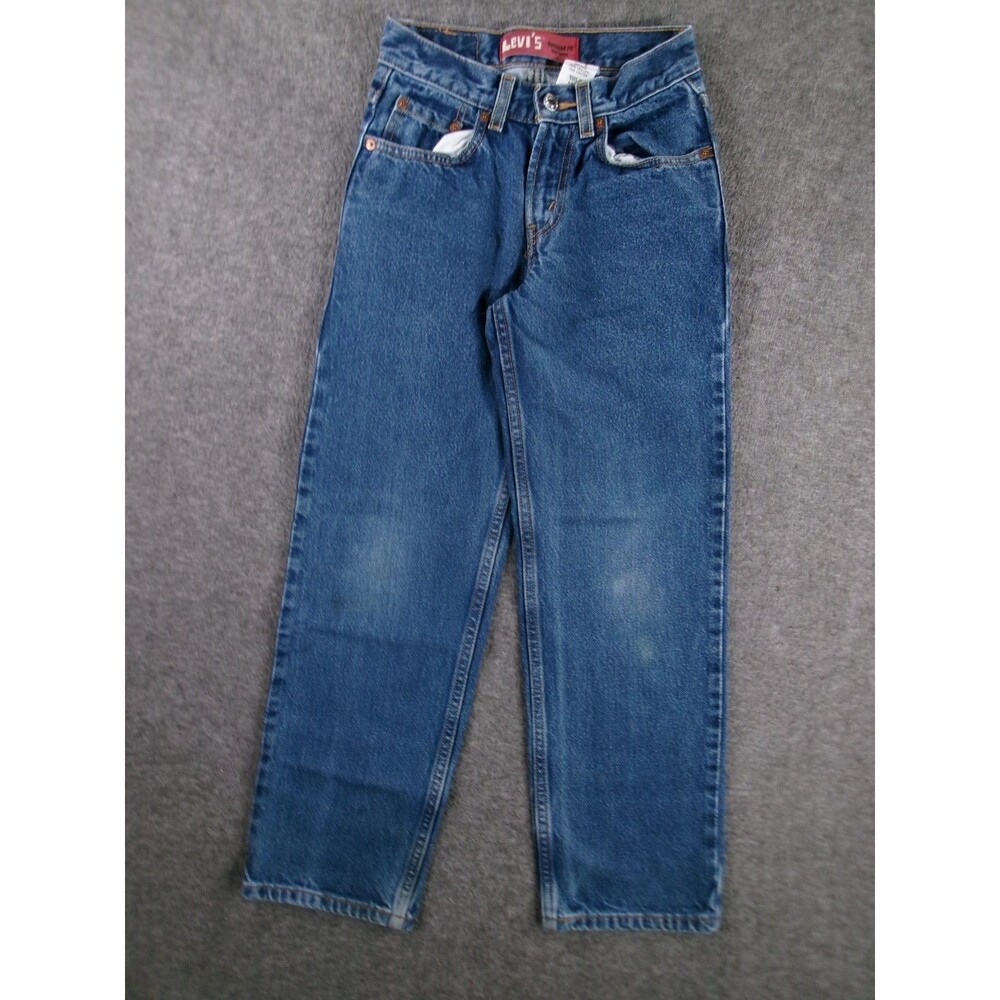 Levis 550 Jean Youth 12 Slim Blue Relaxed Fit Tapered Causal Medium Wash Cotton